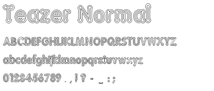 Teazer Normal font